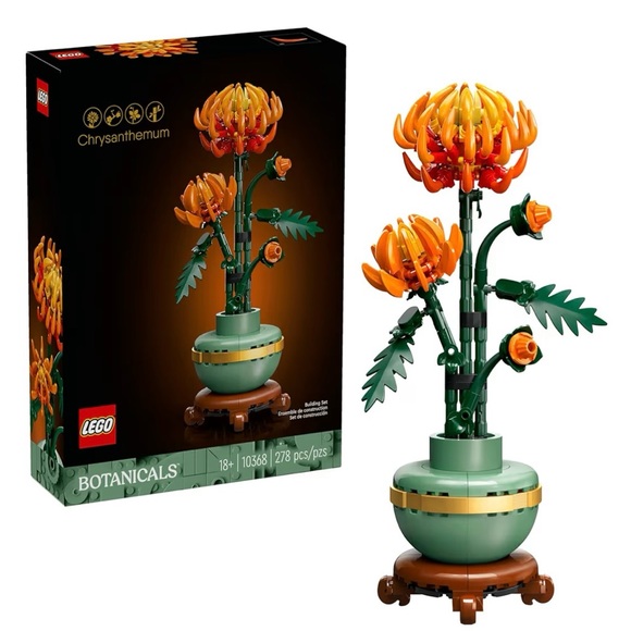 LEGO Botanical Collection Orange and Green Chrysanthemum - Picture 1 of 3